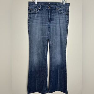 7 Seven for All Mankind Wide Leg Flare Low Rise Dojo 31 Style# U115079U-079U Y2K